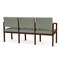 Lesro Lenox 3 Seat Tandem Seating W/ Arms, 65 in W 26 in L 31.5 in H LW3103 - alternate 2